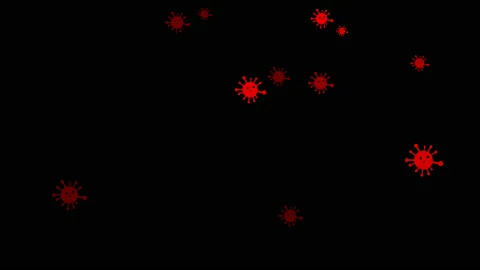 Corona Red and Black Alpha Background 4K Stock Footage 130224728