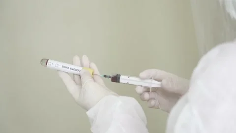 Corona screening test Stock Footage 148488834