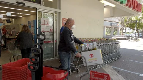 Corona Supermarket Stock Footage 128599688