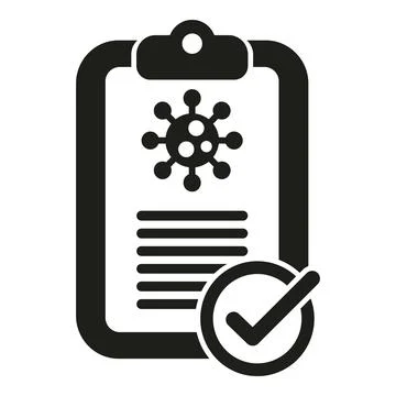 Corona test board icon simple vector. Positive result Illustrazione stock