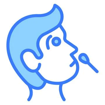 Corona test vector icon in modern style swab Ilustración de archivo