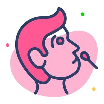 Corona test vector icon in modern style swab Stock-Illustration