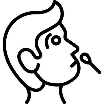 Corona test vector icon in modern style swab Stock Illustration