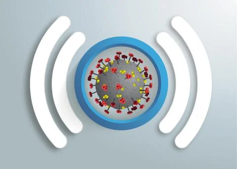 Corona Tracking Symbol 스톡 일러스트