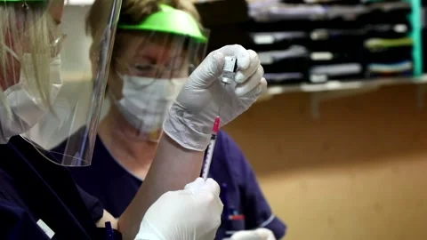 Corona vaccinations Stock Footage