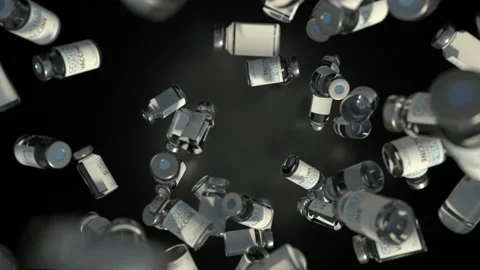 Corona vaccines fall onto the ground 動画素材 160190375