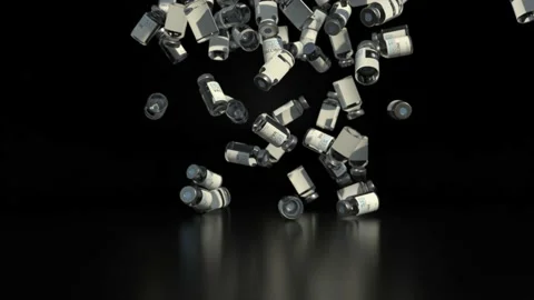 Corona vaccines fall onto the ground 動画素材 160192174