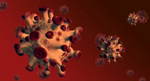 Corona virus 3d animation Stock Footage 153358861