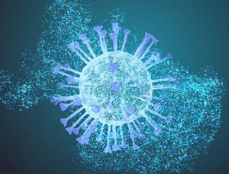 Corona Virus 3D Stock Illustration