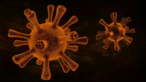 Corona virus 3d loop Stock Footage 198550403