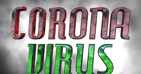 Corona Virus 3D Text Animation Video stock 125339875