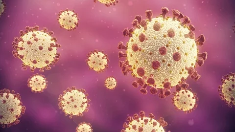 Corona Virus actual 3d model, Wuhan virus Codvid-19 Stock Footage 124873495