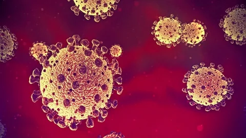 Corona Virus actual 3d model, Wuhan virus Codvid-19 Stock Footage 124873508