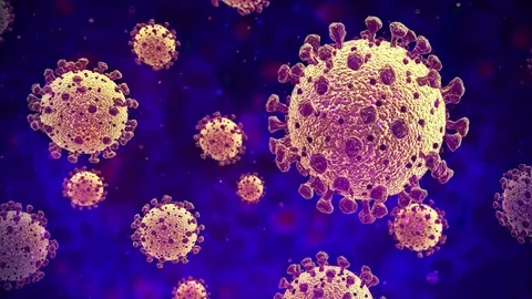 Corona Virus actual 3d model, Wuhan virus Codvid-19 Stock Footage 124873509