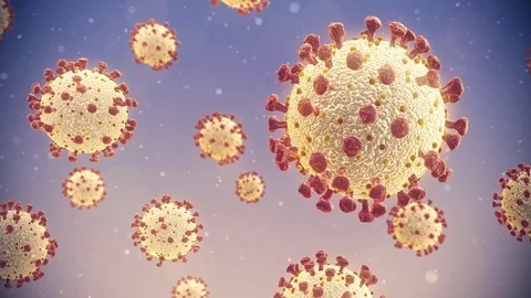 Corona Virus actual 3d model, Wuhan virus Codvid-19 Stock Footage 124876333
