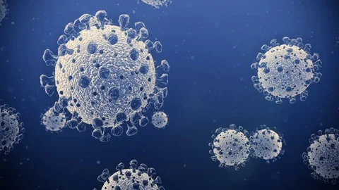 Corona Virus actual 3d model, Wuhan virus Codvid-19 Stock Footage 124876904