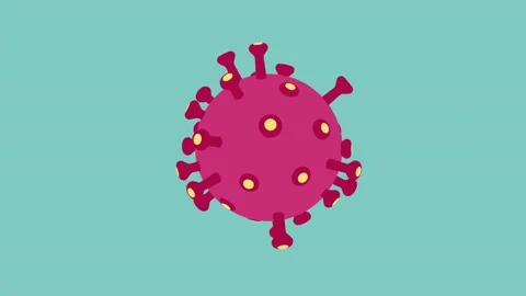 Corona virus animation loop 4k Stock Footage 134315464