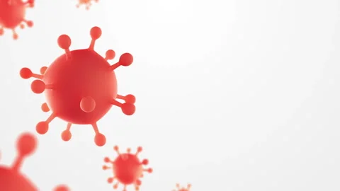 Corona virus animation with white background Stock Footage 237240891