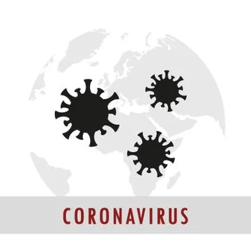 Corona virus around the globe Stock-Illustration