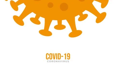 Corona virus background design . orange covid-19 background design Stock Illustration
