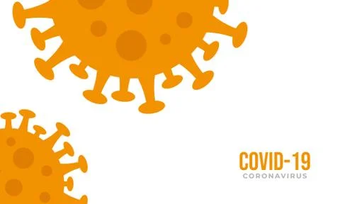 Corona virus background design . orange covid-19 background design Stock Illustration