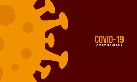 Corona virus background design . orange covid-19 background design Stock Illustration
