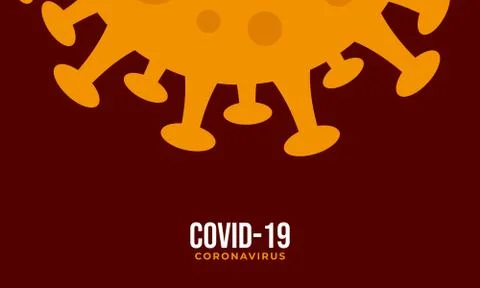 Corona virus background design . orange covid-19 background design Stock Illustration