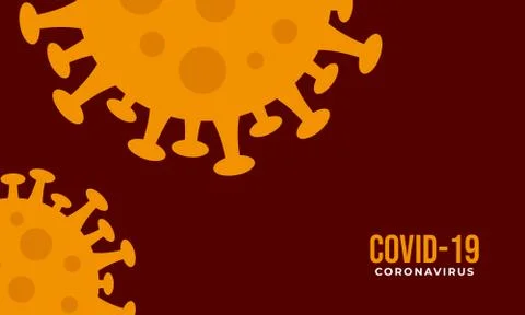 Corona virus background design . orange covid-19 background design Stock Illustration