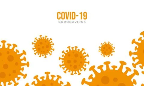 Corona virus background design . orange covid-19 background design Stock Illustration