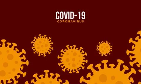 Corona virus background design . orange covid-19 background design Stock Illustration