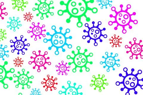 Corona virus background, pandemic risk concept. 3D illustration Stock-Illustration