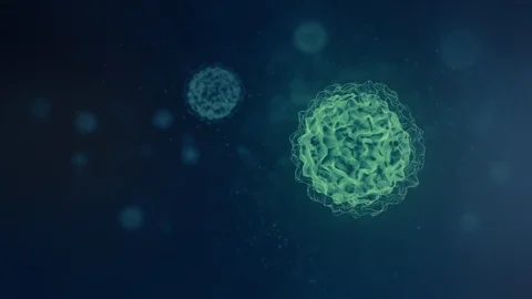 Corona Virus Bacteria Scan HUD 2 Stock Footage 105399760