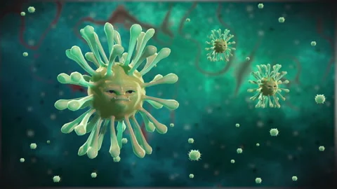 Corona virus cartoon 库存影片 131264208