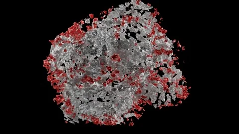 Corona virus cell being dissolved. Stock Footage 146680000