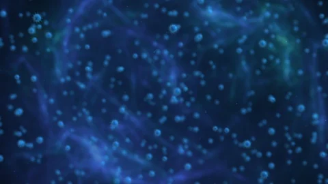 Corona Virus Cells Floating inside Host in Blue Background 動画素材 127757053
