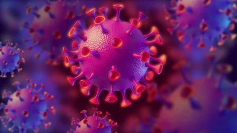 Corona Virus Covid-19 3d background animation loop Stock Footage