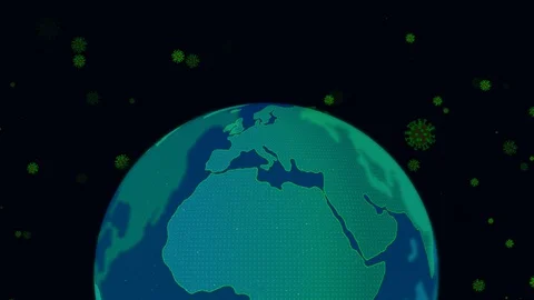 Corona-virus (COVID-19) - attack on world.   스톡 동영상 127626345