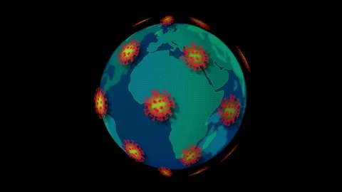 Corona-virus (COVID-19) - attack on world.   Stock Footage 127626581