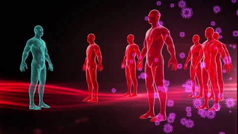 Corona virus disease flu loop animation 스톡 동영상 146201358