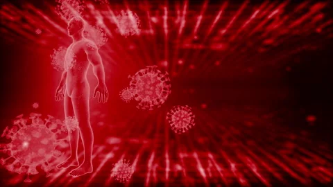 Corona virus disease flu loop animation Видео 146201441