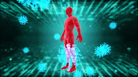 Corona virus disease flu loop animation 库存影片 146201567