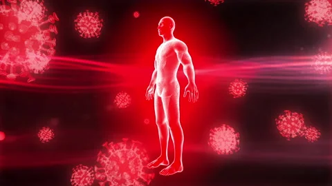 Corona virus disease flu loop animation Stock Footage 146201573