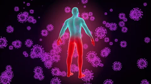 Corona virus disease flu loop animation 스톡 동영상 146201761