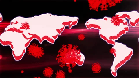 Corona virus disease flu loop animation Video stock 146201887