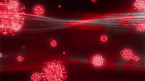 Corona virus disease flu loop animation Video stock 146201940