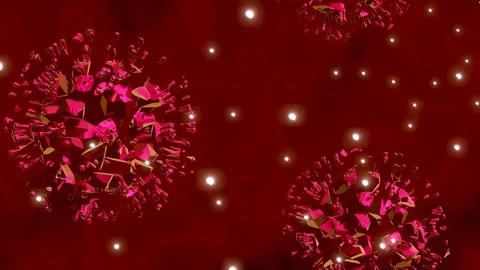Corona Virus dissolving. 3D render Stock Footage 129573079
