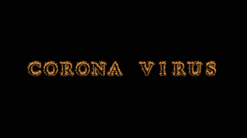 Corona Virus fire text effect black background 스톡 동영상 136151842