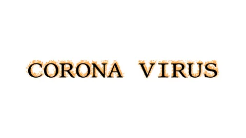 Corona Virus fire text effect white isolated background Stock Footage 138071948