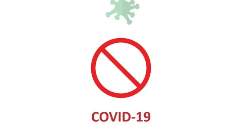 Corona virus flat Video stock 127806740