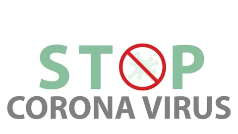 Corona virus flat Video stock 127806743